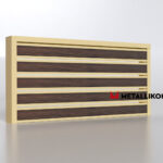Планкен для забора Printec под дерево 120 mm RAL 1014 – покрытие матовое, толщина 0,45 мм в Барнауле  | фото 4